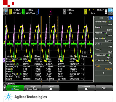 Программа анализа мощности Agilent DSOX6PWR для серии DSOX/MSOX6000